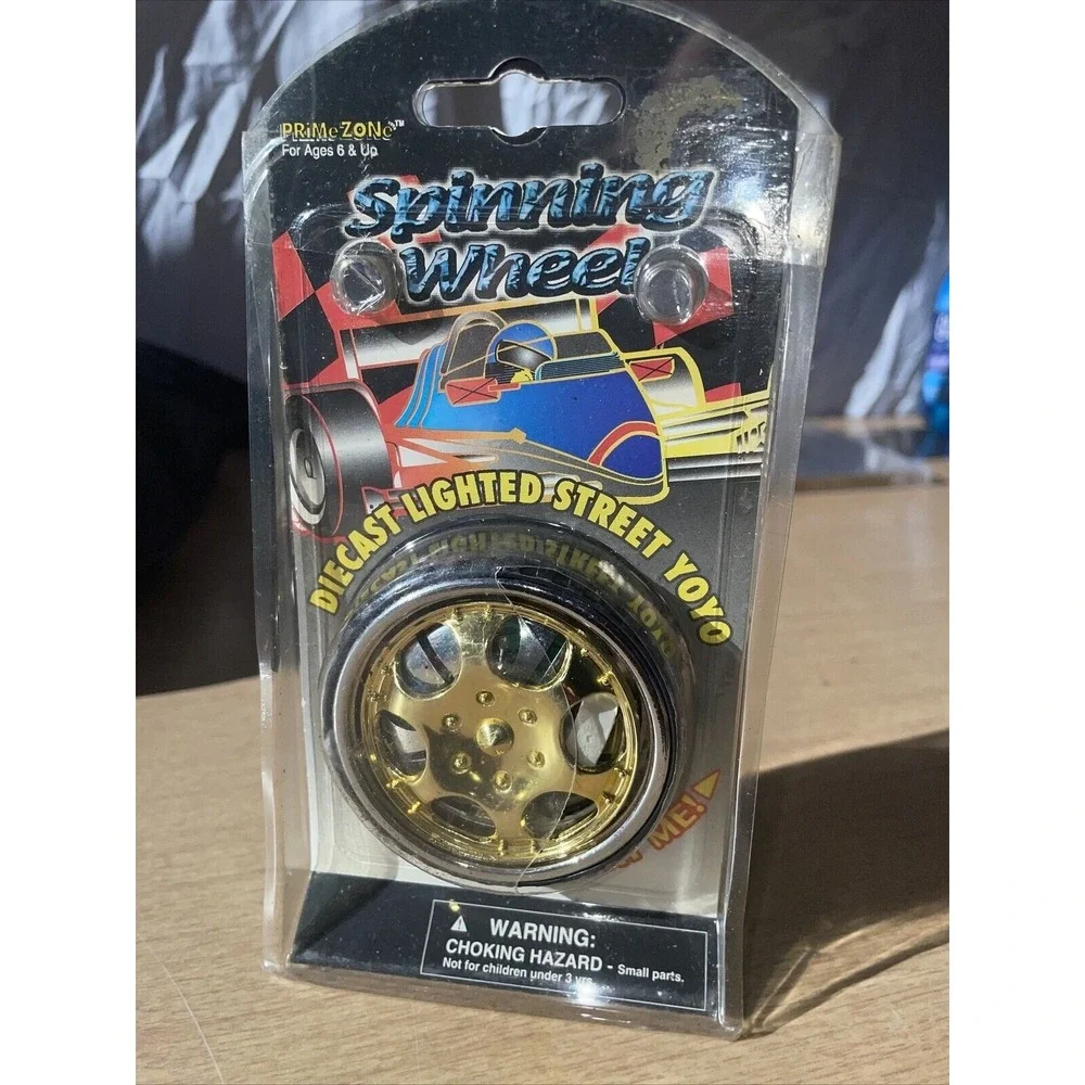 Spinning Wheel Rim Yo-Yo Cover  Spins Gold Chrome Vintage Prime Zone‎ Brand New